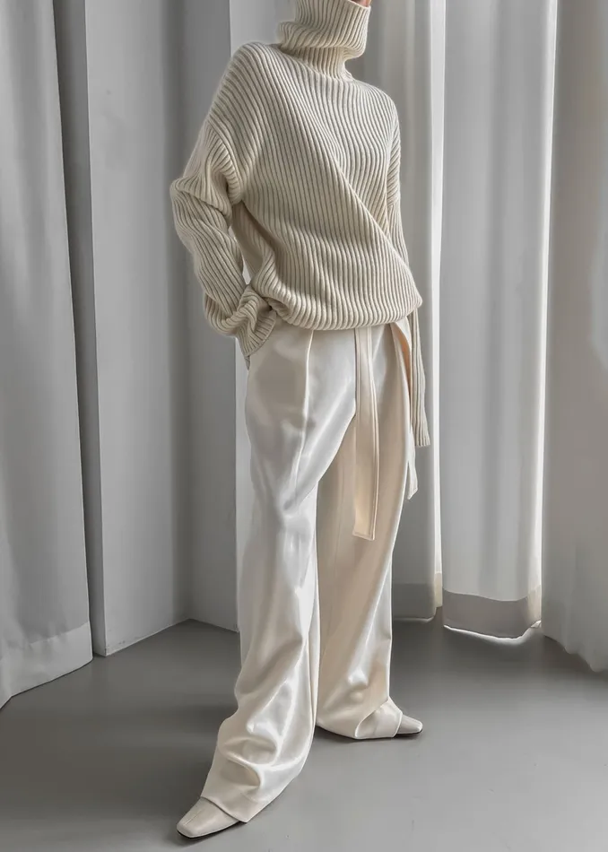 Women Thelma Ribbed Sweater Dress 8211 Cream The Frankie Shop Knitwear