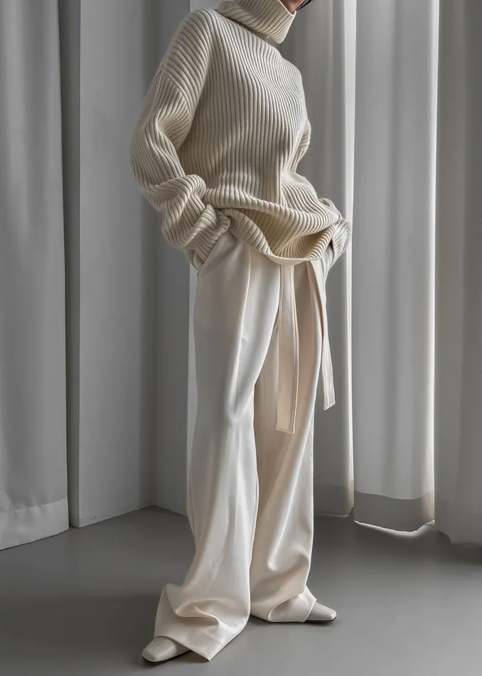 Women Thelma Ribbed Sweater Dress 8211 Cream The Frankie Shop Knitwear
