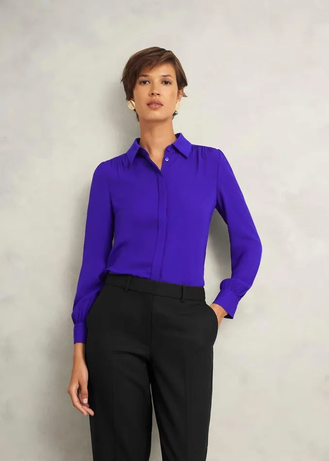 Women Tops Hobbs Caitlyn Shirt Nordic Blue