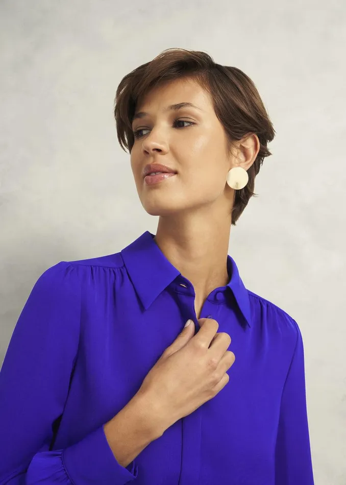 Women Tops Hobbs Caitlyn Shirt Nordic Blue
