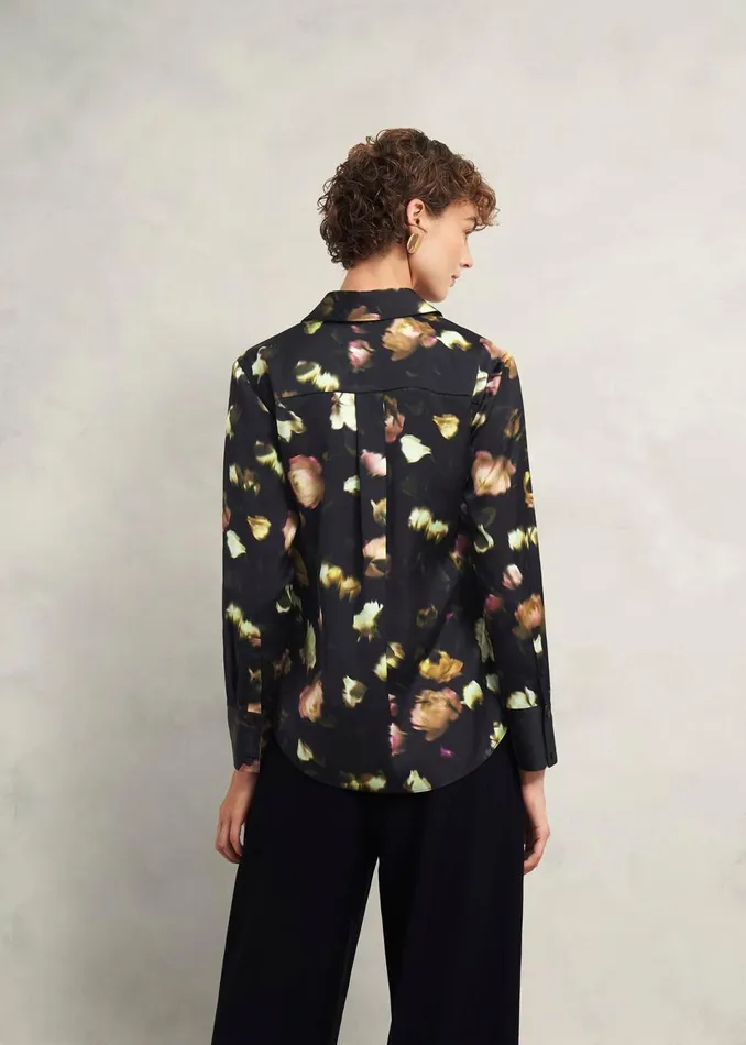 Women Tops Hobbs Eden Shirt Black Multi