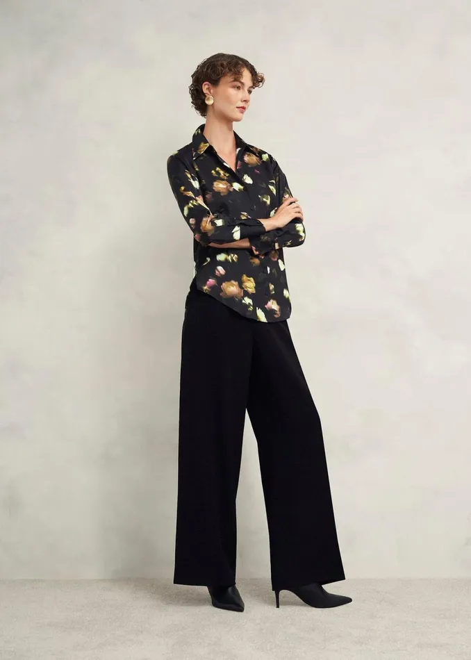 Women Tops Hobbs Eden Shirt Black Multi
