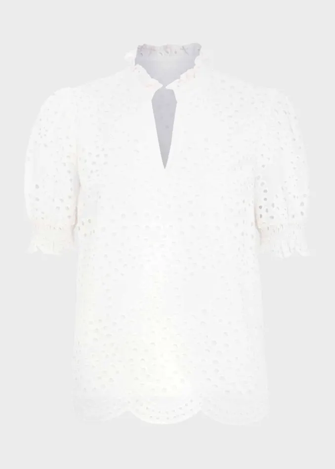 Women Tops Hobbs Isabelle Blouse White