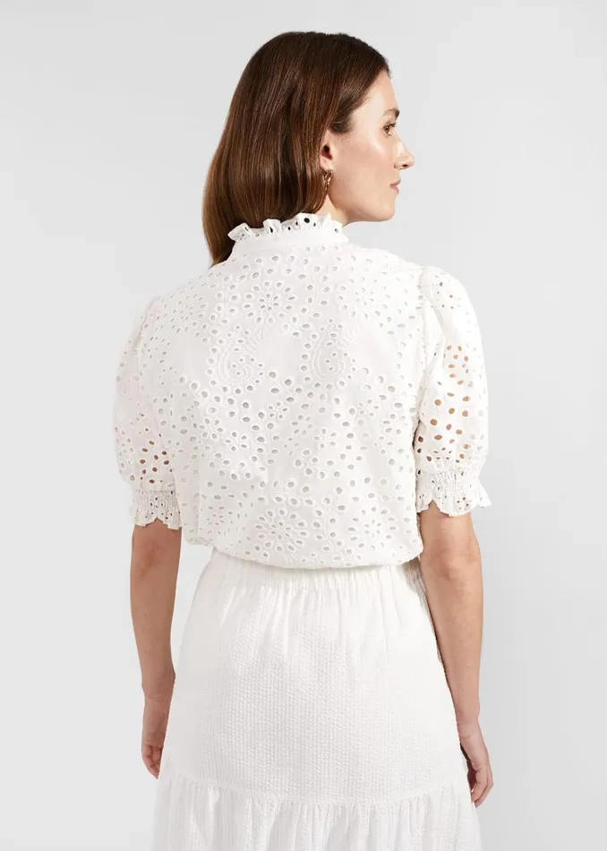 Women Tops Hobbs Isabelle Blouse White
