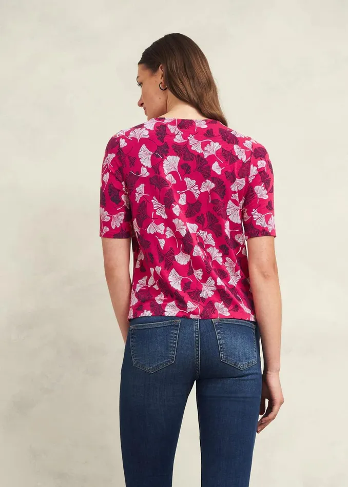 Women Tops Hobbs Jacqueline Printed Top Pink Multi