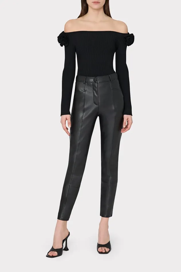 Women Tops Milly Kayla Off The Shoulder Knit Top Black