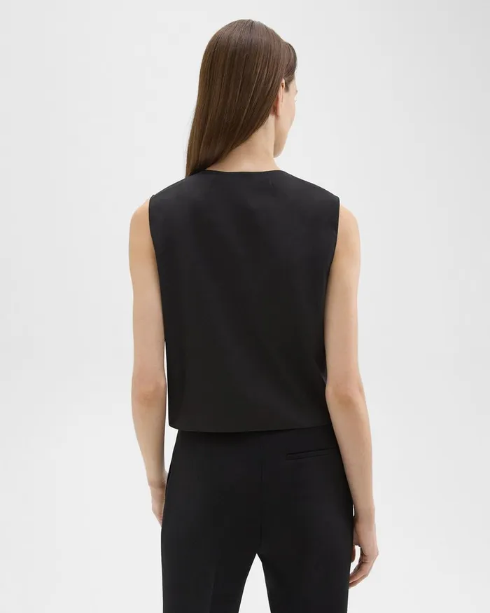 Women Tops Theory Shell Top In Good Cotton Black