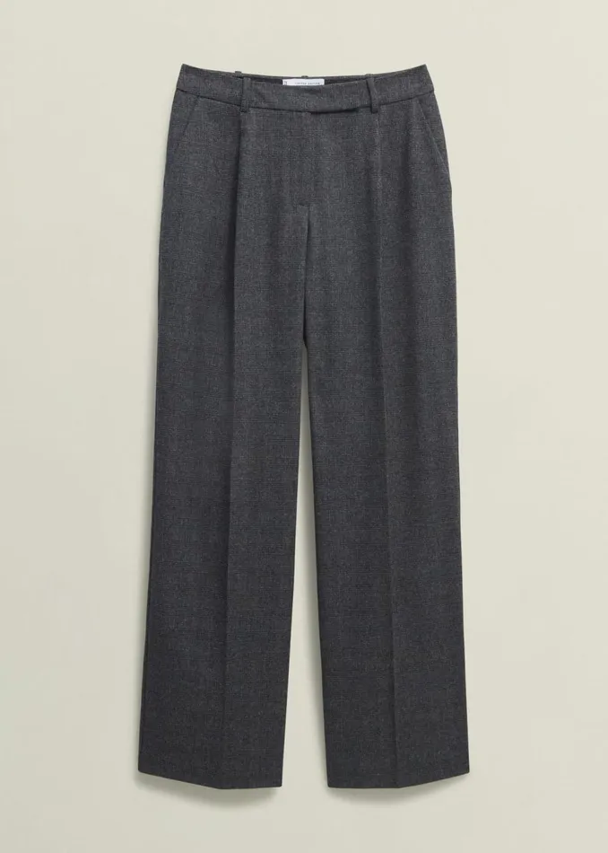Women Trousers Hobbs Middleton Trousers With Wool Grey Black