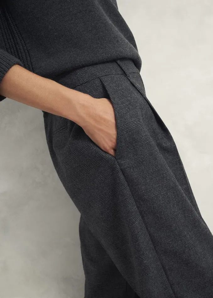Women Trousers Hobbs Middleton Trousers With Wool Grey Black