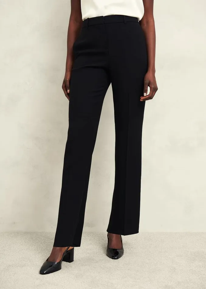 Women Trousers Hobbs Petite Maya Straight Trousers Black