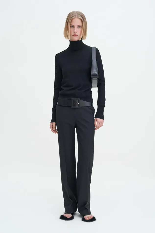 Women Turtleneck Sweater Black Filippa K Knitwear