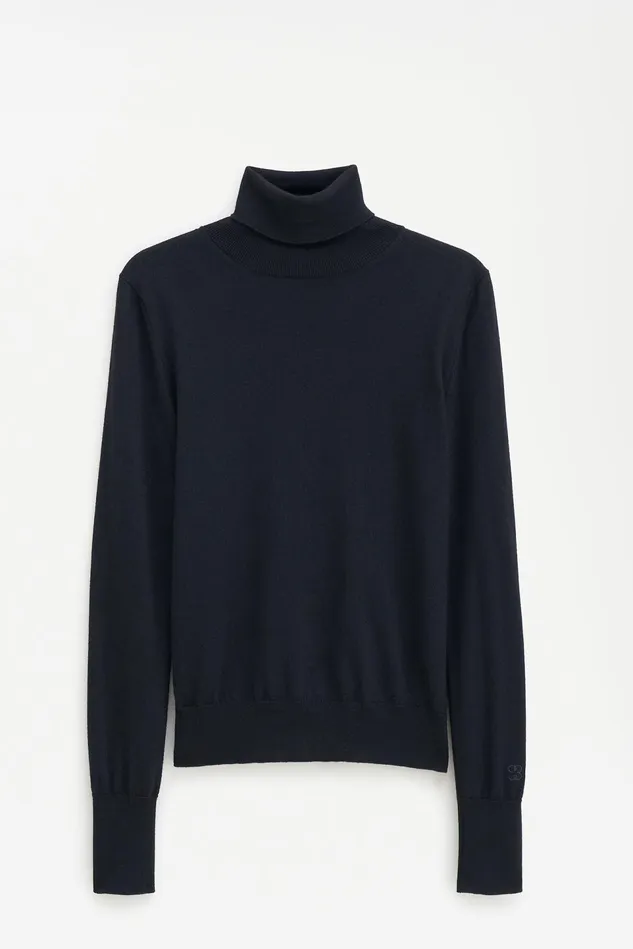 Women Turtleneck Sweater Black Filippa K Knitwear