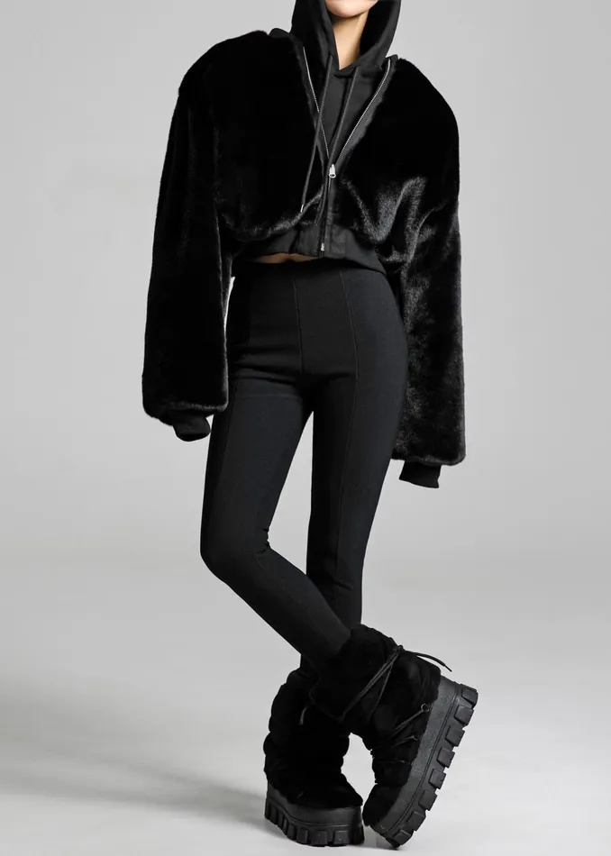 Women Vaud Reversible Cropped Bomber 8211 Black The Frankie Shop Outerwear