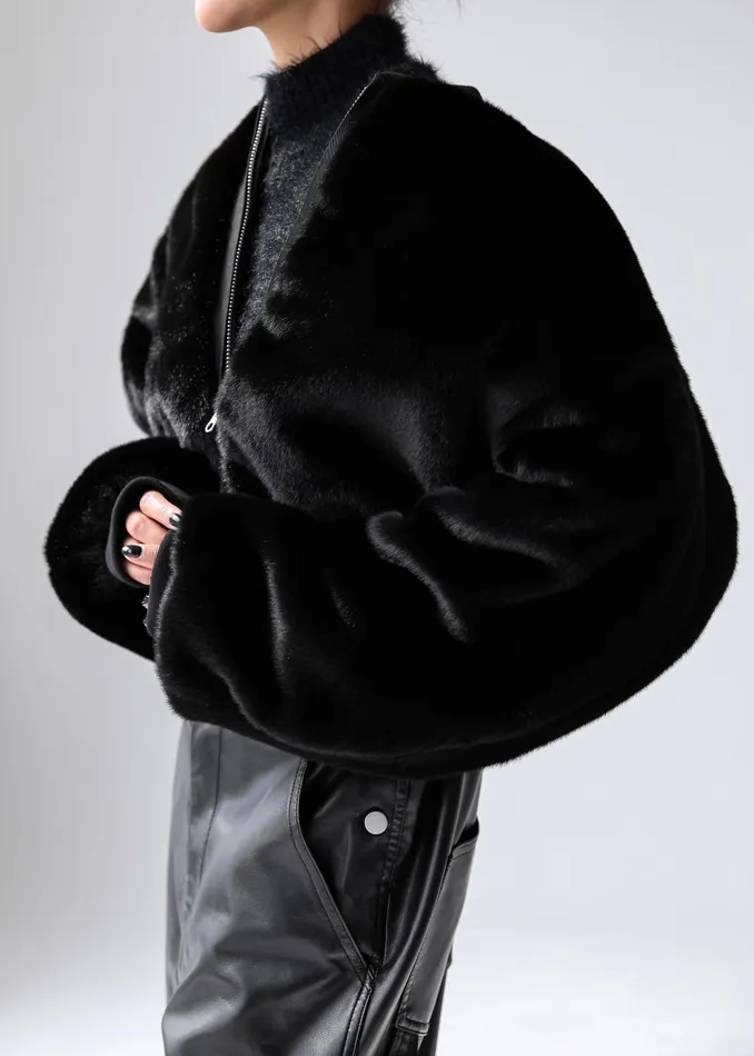 Women Vaud Reversible Cropped Bomber 8211 Black The Frankie Shop Outerwear