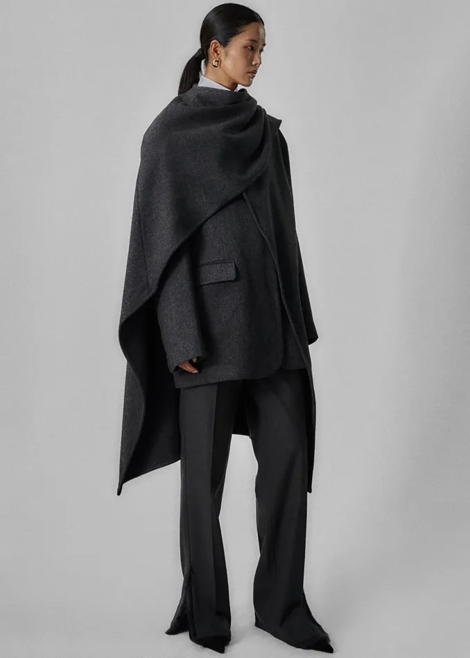 Women Whisella Cape 8211 Charcoal The Frankie Shop Outerwear