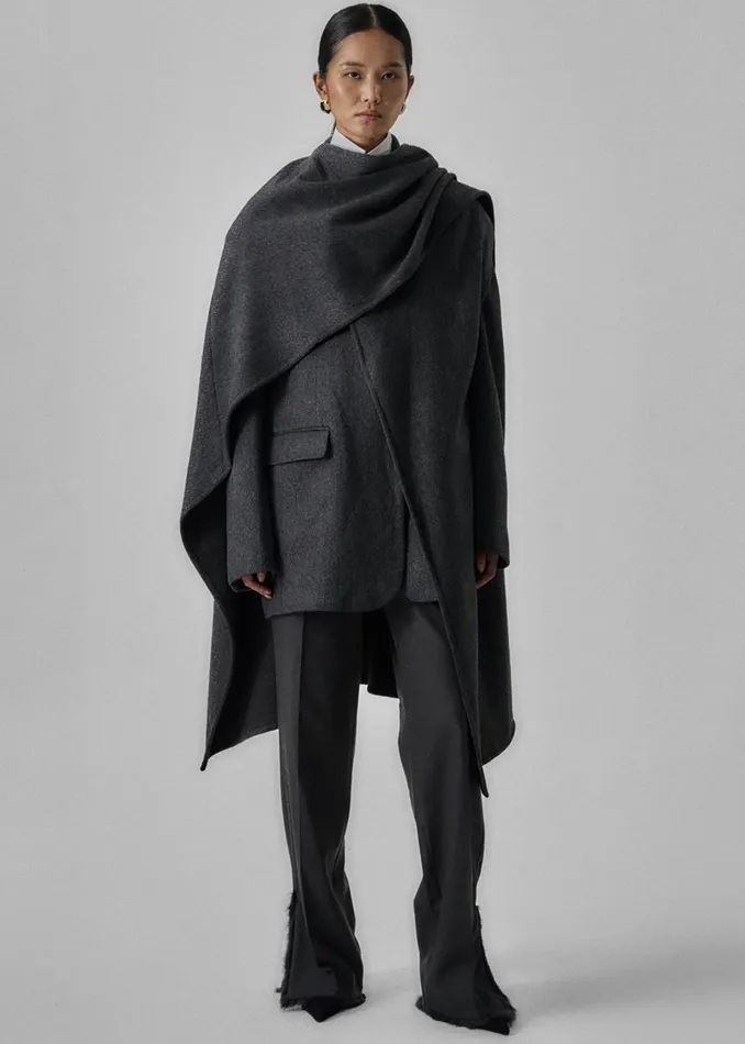 Women Whisella Cape 8211 Charcoal The Frankie Shop Outerwear