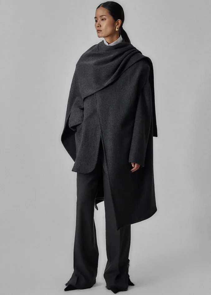Women Whisella Cape 8211 Charcoal The Frankie Shop Outerwear