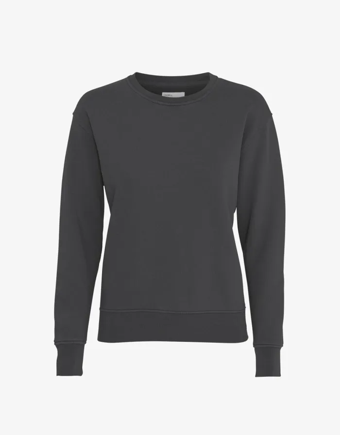 Women Women Classic Organic Crew Lava Grey Colorful Standard Crewneck Sweatshirts