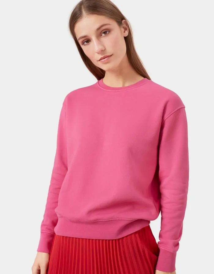 Women Women Classic Organic Crew Lava Grey Colorful Standard Crewneck Sweatshirts