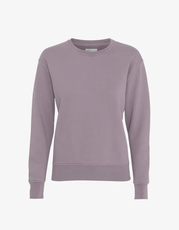 Women Women Classic Organic Crew Purple Haze Colorful Standard Crewneck Sweatshirts