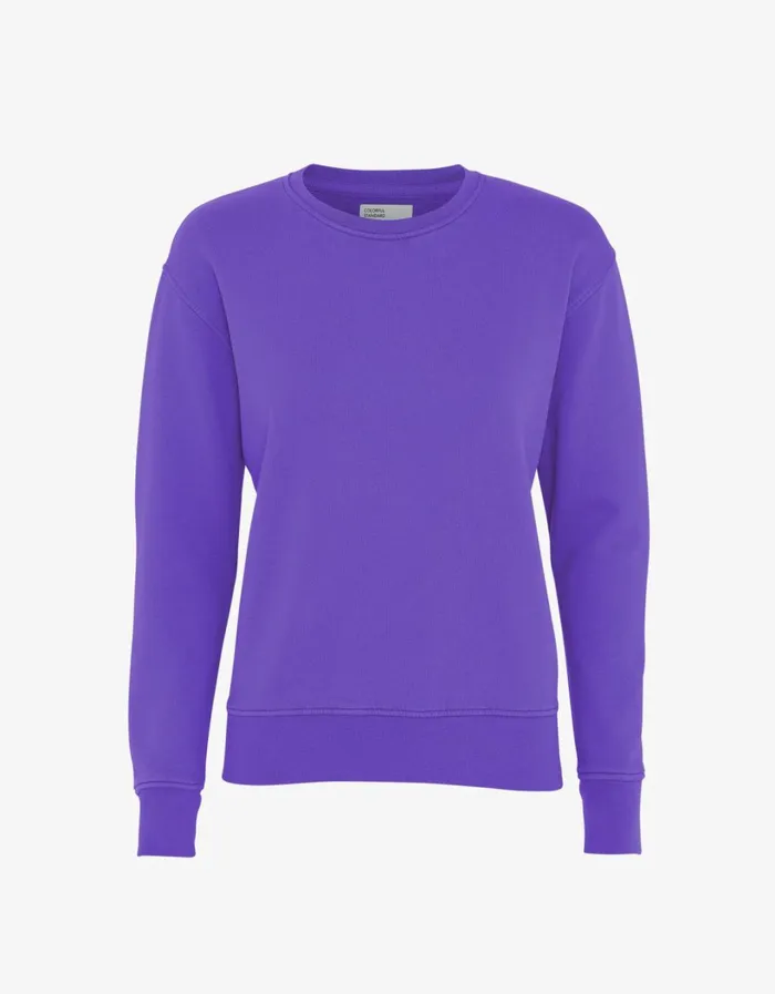 Women Women Classic Organic Crew Ultra Violet Colorful Standard Crewneck Sweatshirts