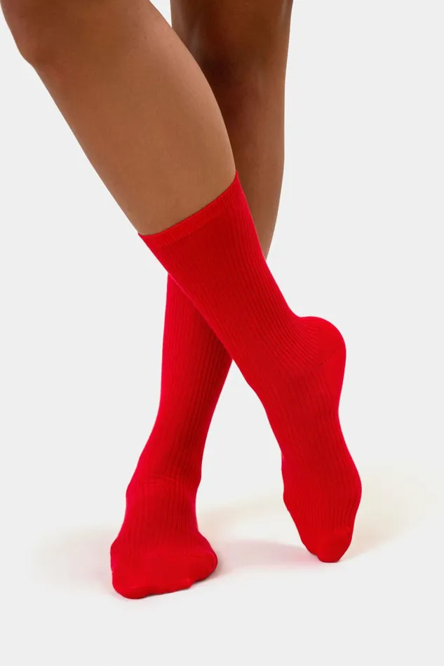 Women Women Classic Organic Sock Magenta Blaze Colorful Standard Socks