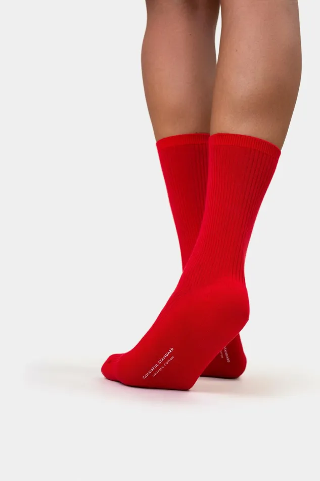 Women Women Classic Organic Sock Magenta Blaze Colorful Standard Socks