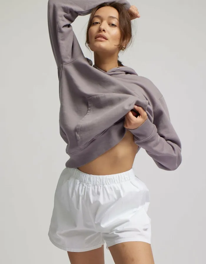 Women Women Organic Twill Shorts Lava Grey Colorful Standard Shorts