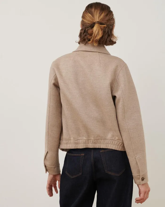 Women Wool Blend Jacket Natural Comptoir Des Cotonniers Coats and Jackets