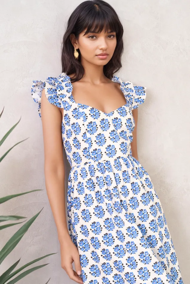 Women YUMI KIM Dresses BETTY DRESS Honey Drive Cyan
