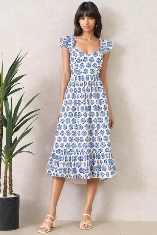 Women YUMI KIM Dresses BETTY DRESS Honey Drive Cyan