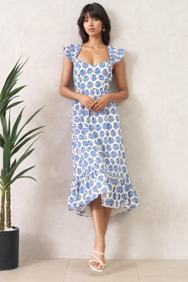 Women YUMI KIM Dresses BETTY DRESS Honey Drive Cyan