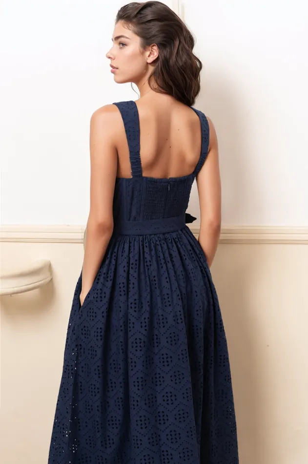 Women YUMI KIM Dresses SHIV DRESS Cali Eyelet Navy