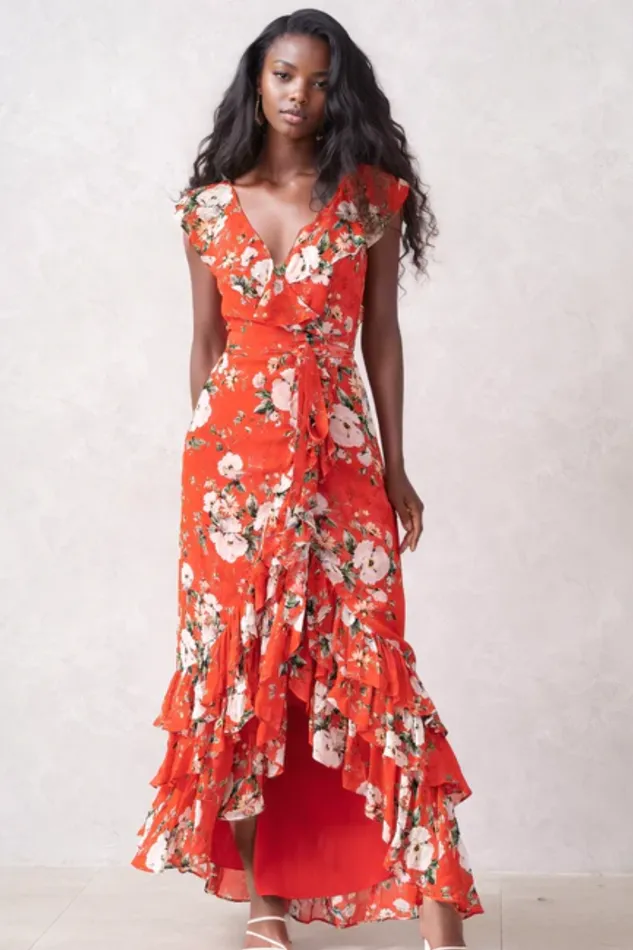 Women YUMI KIM Dresses TILDA MAXI DRESS Breezy Bay Red
