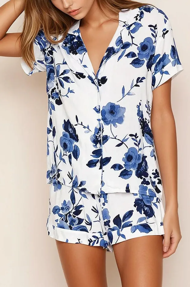 Women YUMI KIM Robes and Pajamas BEAUTY REST FLORAL PAJAMA SET Watercolor Bouquet