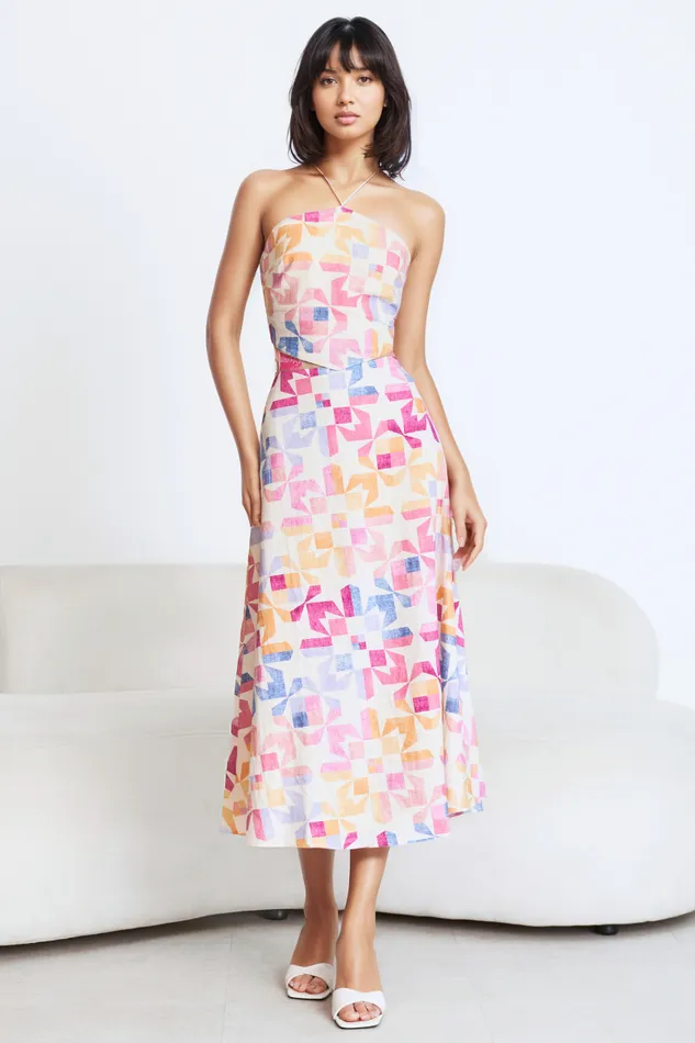 Women YUMI KIM Tops ARUBA LINEN SKIRT Kaleidoscope
