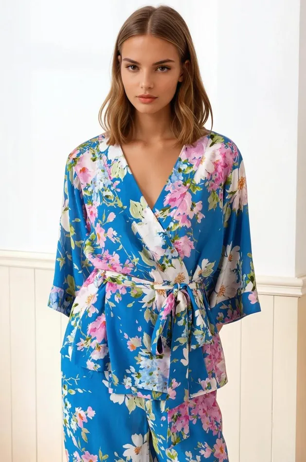 Women YUMI KIM Tops MIRANDA KIMONO TOP Soft Kiss Royal