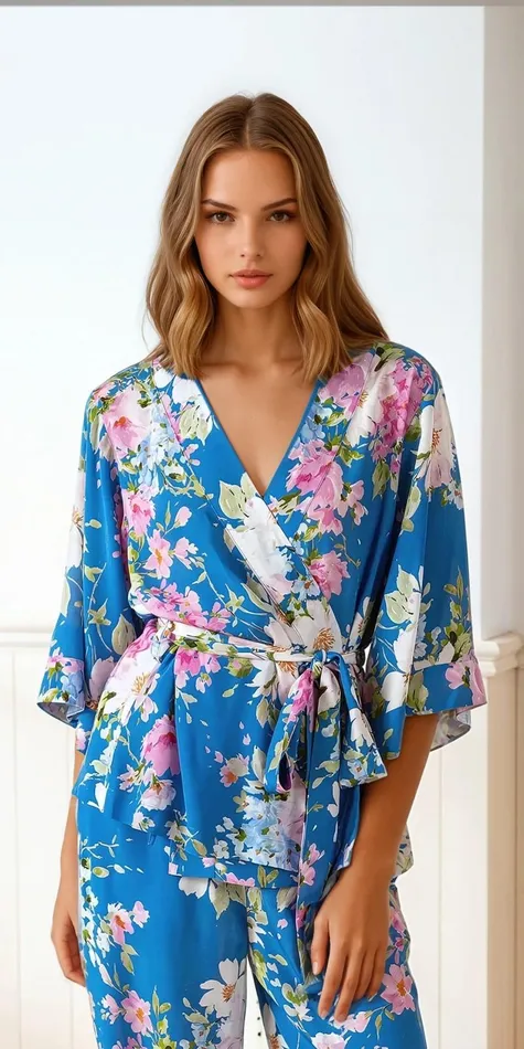 Women YUMI KIM Tops MIRANDA KIMONO TOP Soft Kiss Royal