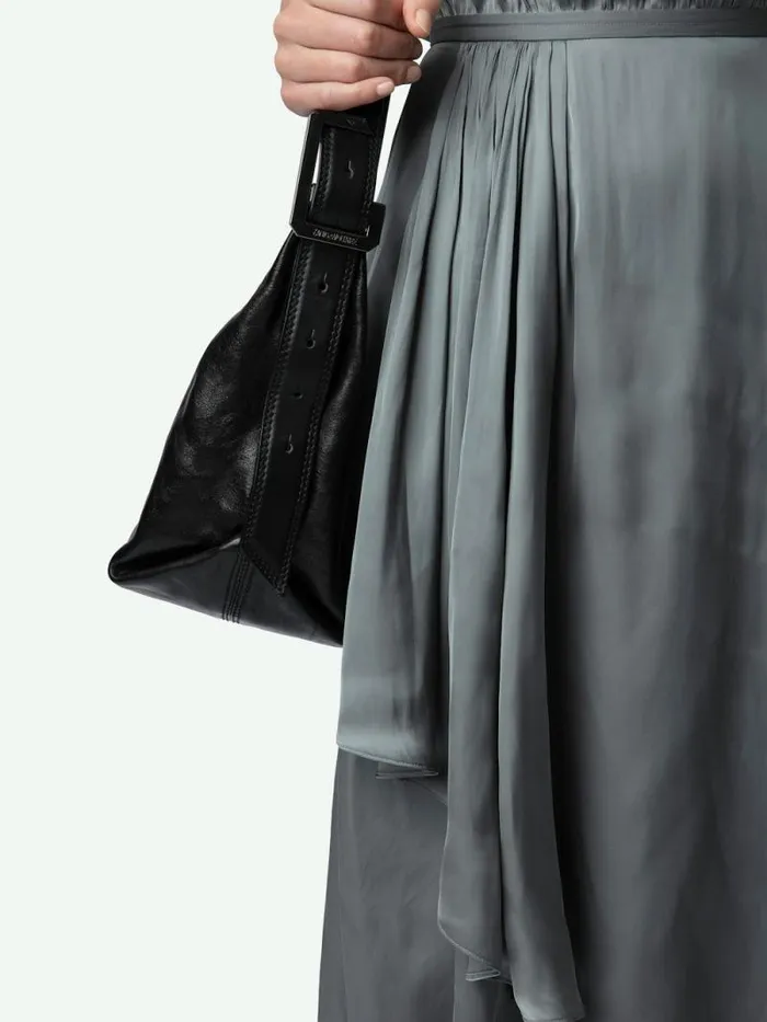 Women Zadig and Voltaire Dresses and Skirts Randall Satin Dress Iron Women Zadig and Voltaire Dresses and Skirts Randall Satin Dress Iron