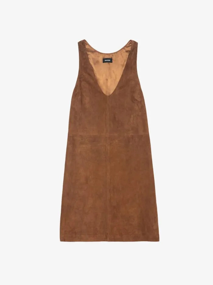 Women Zadig and Voltaire Dresses and Skirts Rasha Suede Dress Cognac
