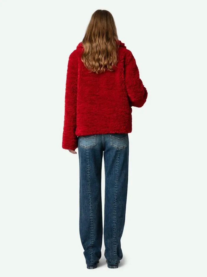 Women Zadig and Voltaire Jackets and Coats Fred Coat Crimson