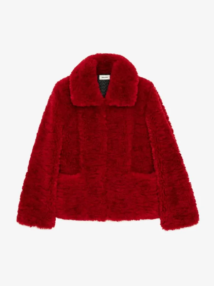 Women Zadig and Voltaire Jackets and Coats Fred Coat Crimson