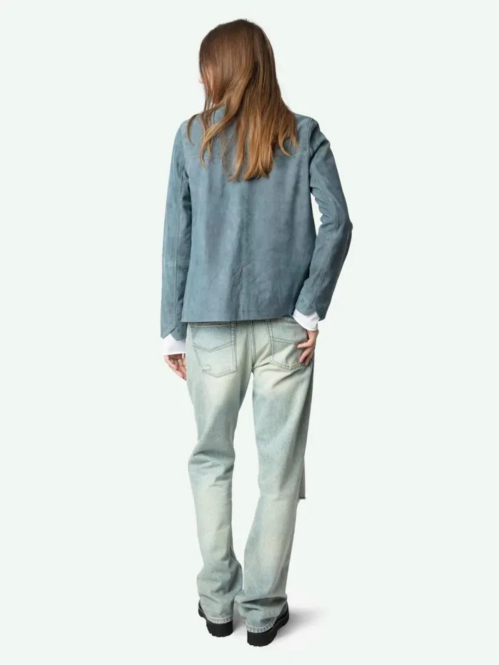 Women Zadig and Voltaire Jackets and Coats Laron Suede Jacket Uniform Women Zadig and Voltaire Jackets and Coats Laron Suede Jacket Uniform