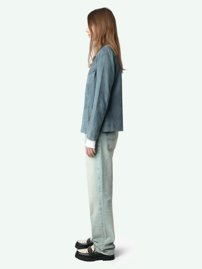Women Zadig and Voltaire Jackets and Coats Laron Suede Jacket Uniform Women Zadig and Voltaire Jackets and Coats Laron Suede Jacket Uniform