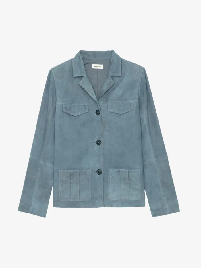 Women Zadig and Voltaire Jackets and Coats Laron Suede Jacket Uniform Women Zadig and Voltaire Jackets and Coats Laron Suede Jacket Uniform