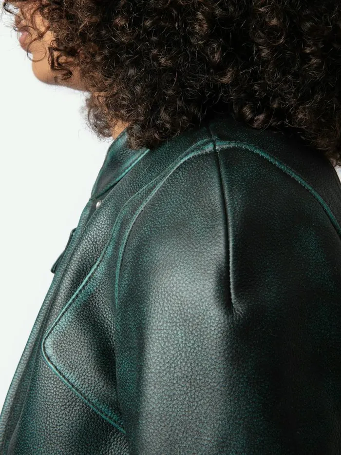 Women Zadig and Voltaire Jackets and Coats Loupa Leather Jacket Peaks Women Zadig and Voltaire Jackets and Coats Loupa Leather Jacket Peaks