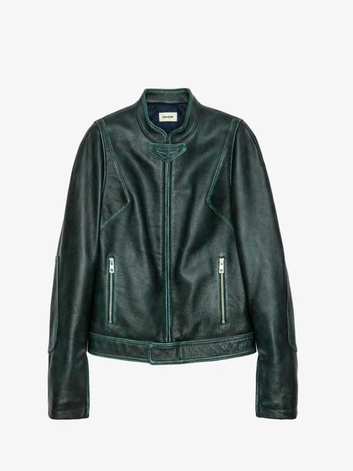 Women Zadig and Voltaire Jackets and Coats Loupa Leather Jacket Peaks Women Zadig and Voltaire Jackets and Coats Loupa Leather Jacket Peaks
