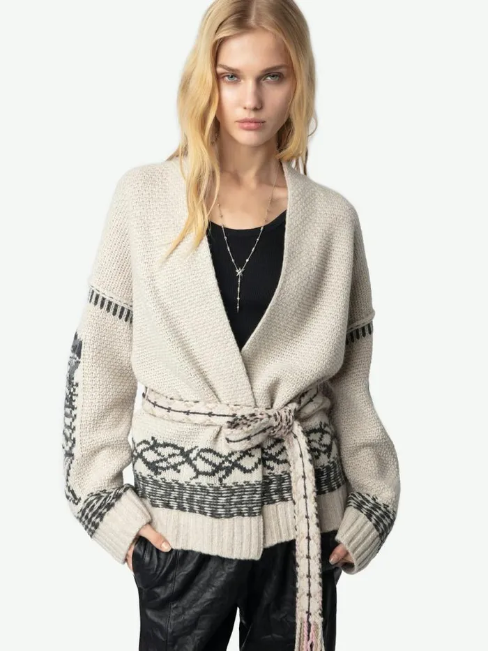 Women Zadig and Voltaire Sweaters and Cardigans Aspen Cardigan Erable Women Zadig and Voltaire Sweaters and Cardigans Aspen Cardigan Erable