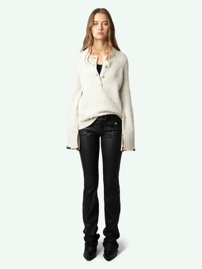 Women Zadig and Voltaire Sweaters and Cardigans Halty Sweater Oatmeal