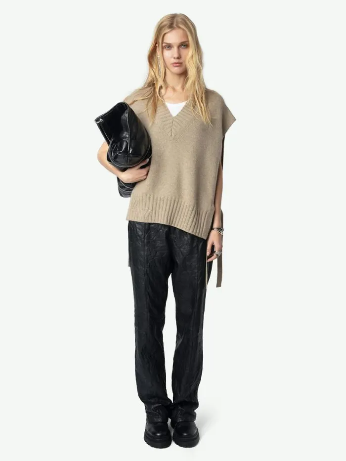 Women Zadig and Voltaire Sweaters and Cardigans Maddy Cashmere Sweater Oatmeal